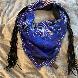 Roberto Cavalli scarf with leather fringes
